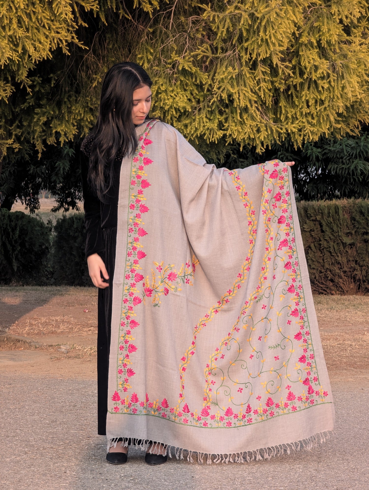 Full Embroidery Shawls