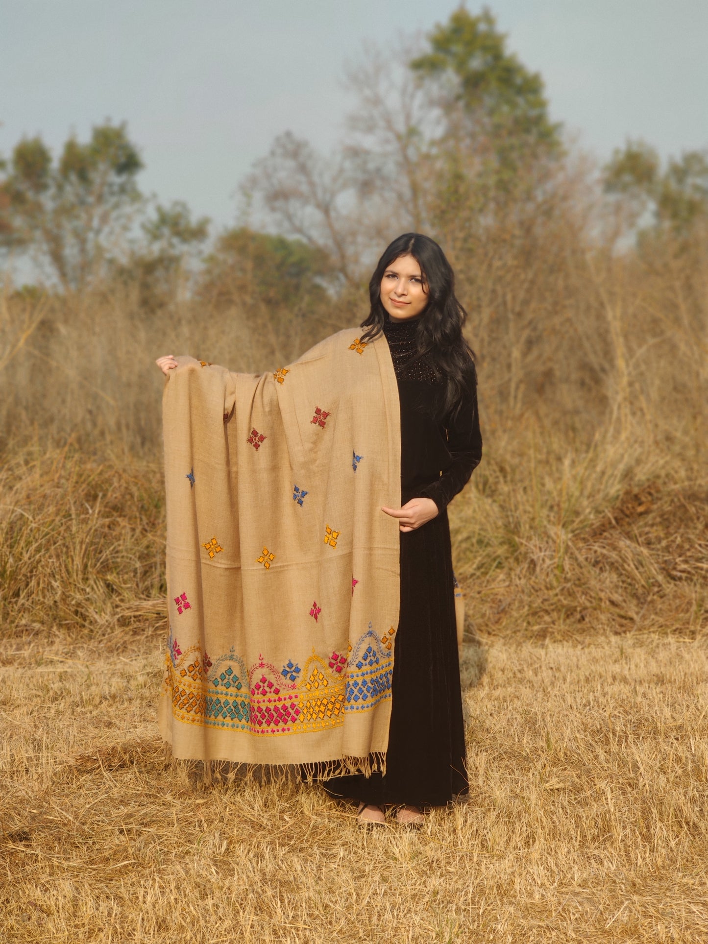 Handmade Embroidery Shawl