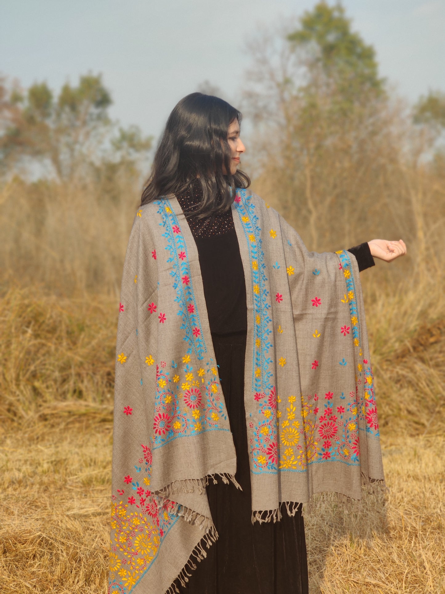 Handmade Embroidery Shawl