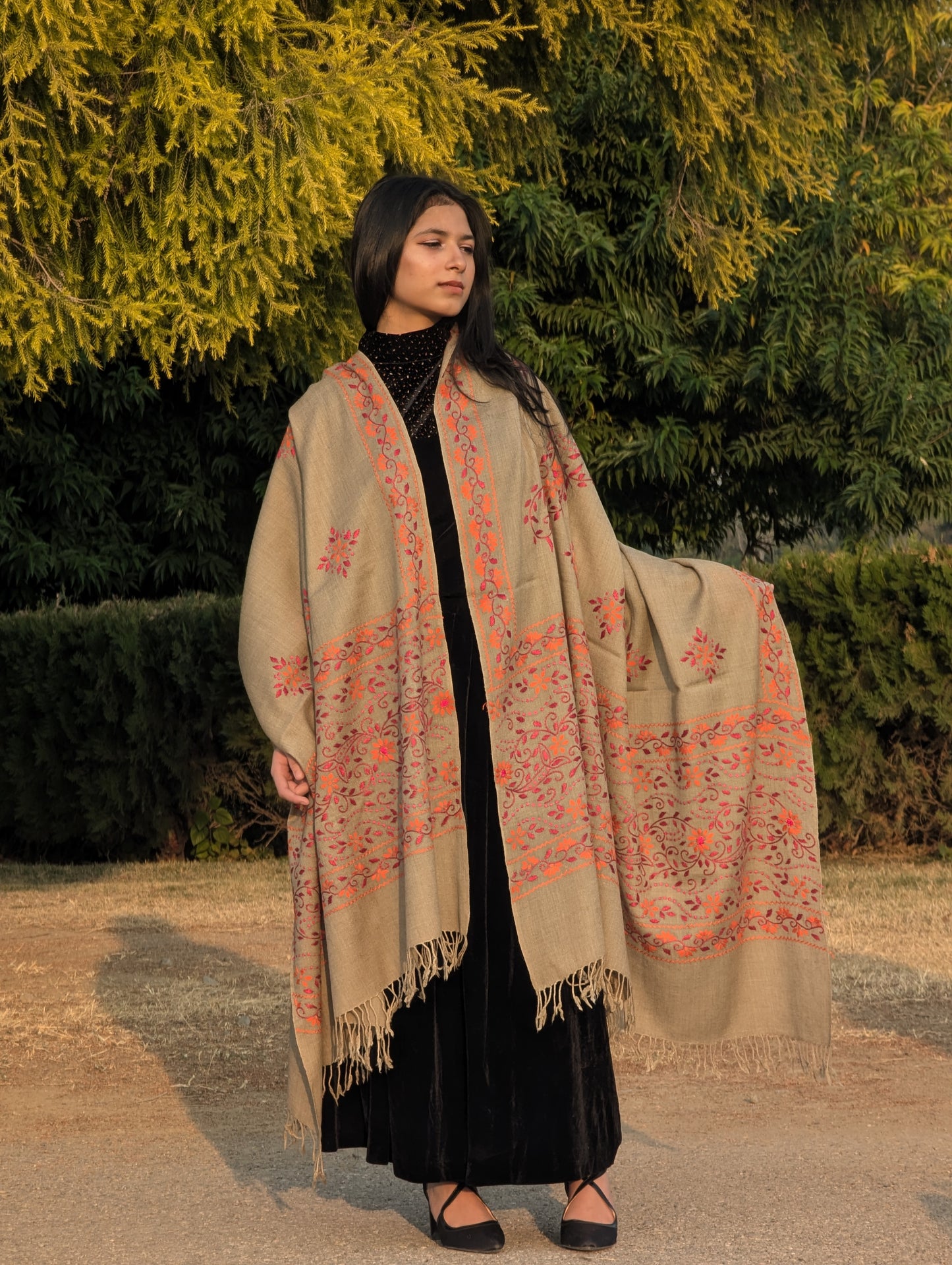 Handmade Embroidery Shawl